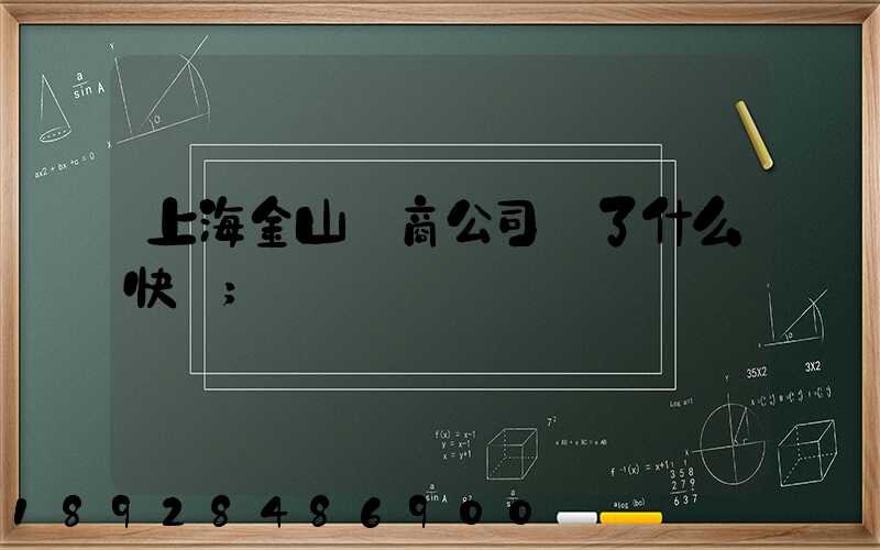 上海金山電商公司發了什么快遞