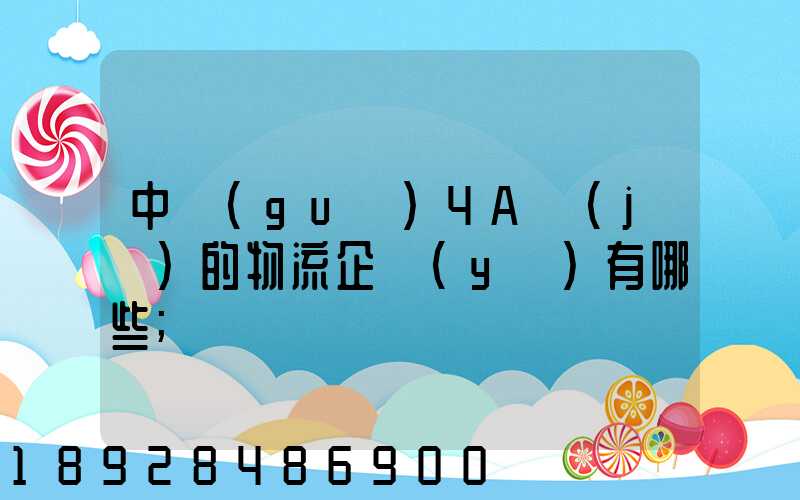 中國(guó)4A級(jí)的物流企業(yè)有哪些